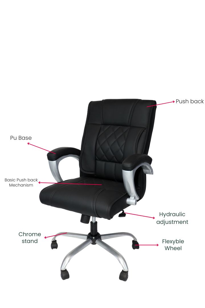 EVIAN Staff Chair Black 1016 x 584 x 469 mm Wooden Office Chairs_1