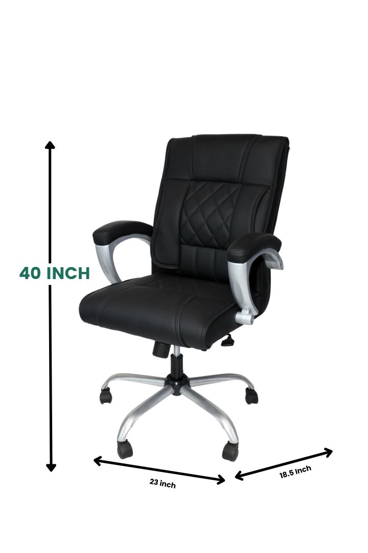 EVIAN Staff Chair Black 1016 x 584 x 469 mm Wooden Office Chairs_2