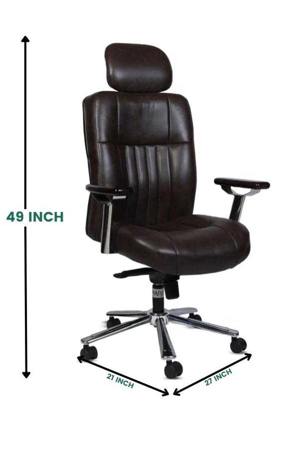 EVIAN Revolving Brown 1244 x 685 x 533 mm Wooden Office Chairs_2