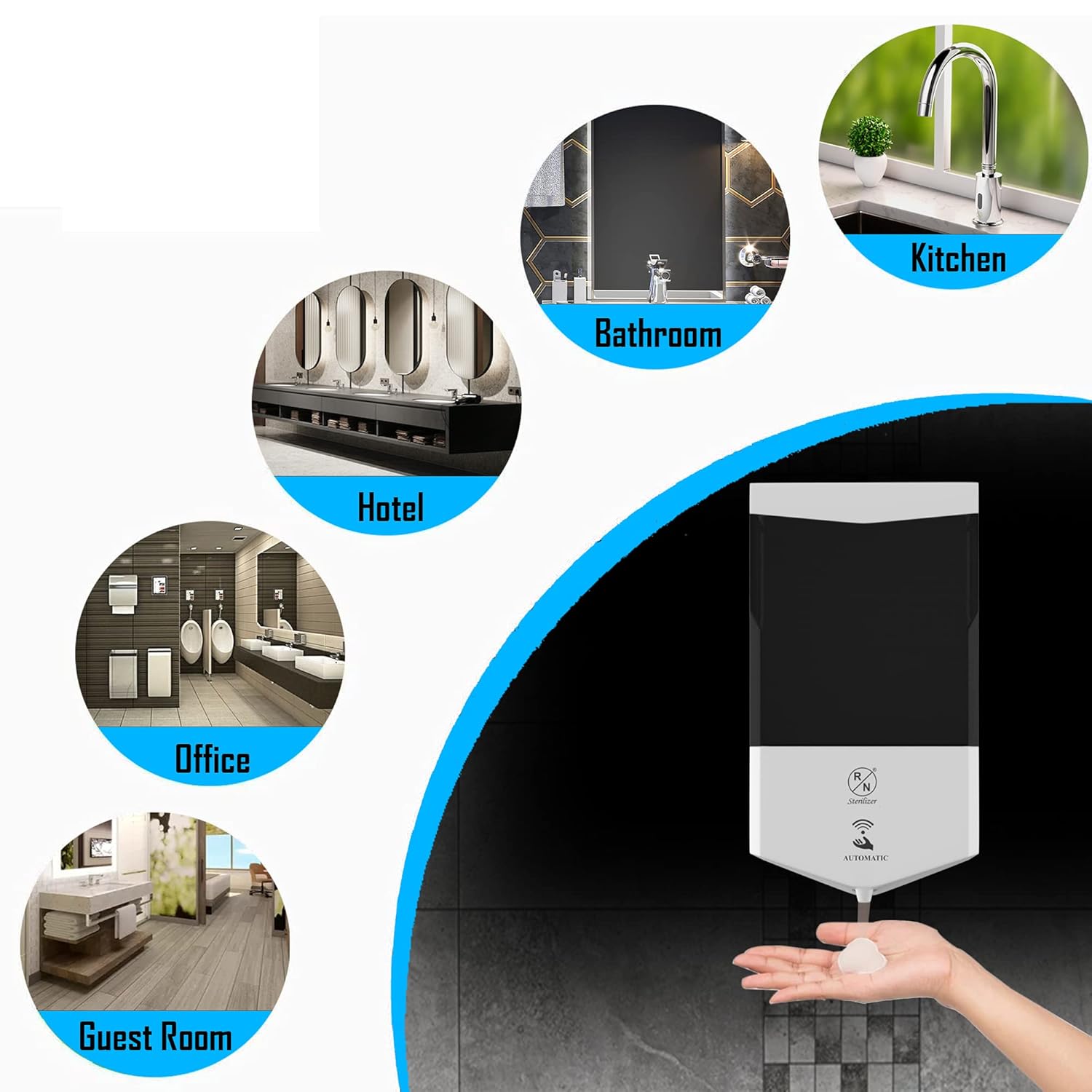 R.N. Wall Mounted Automatic Touchless Liquid Soap Dispenser_4