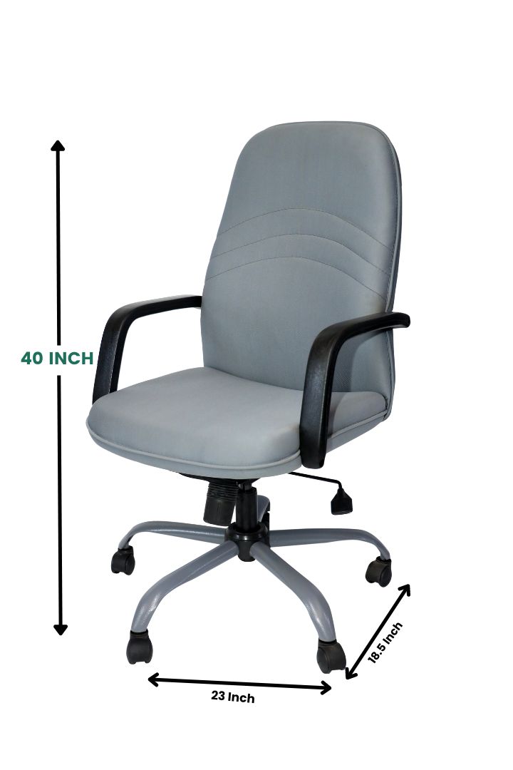 EVIAN Staff Chair Grey 965 x 609 x 558 mm Metal Office Chairs_2