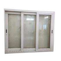 Malnad Interiors Sliding 3 Track 3 Panel White uPVC Window 8 x 4 ft_0