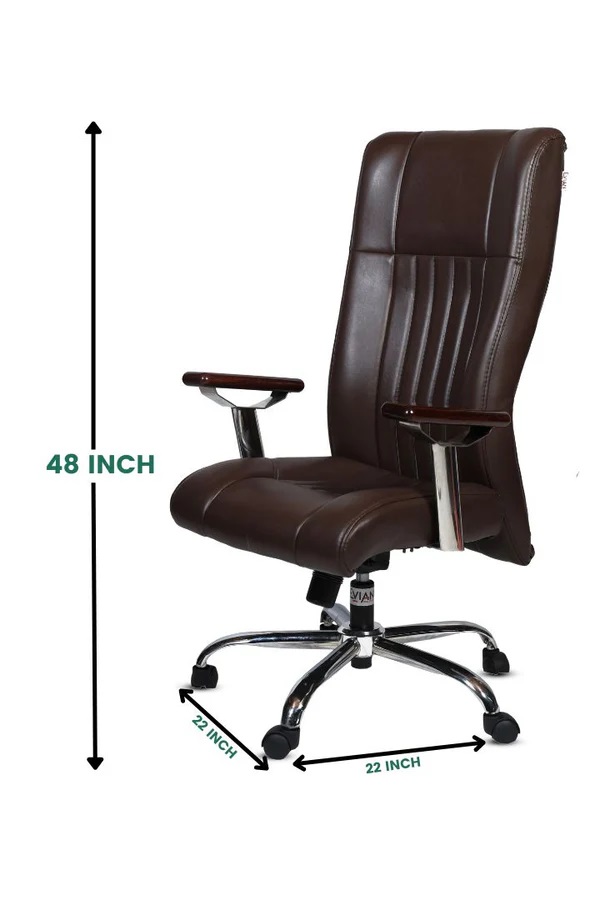 EVIAN REVOLVING Brown 1219 x 508 x 508 mm Wooden Office Chairs_2