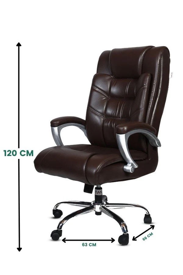 EVIAN Revolving Brown 1219 x 660 x 660 mm Wooden Office Chairs_2