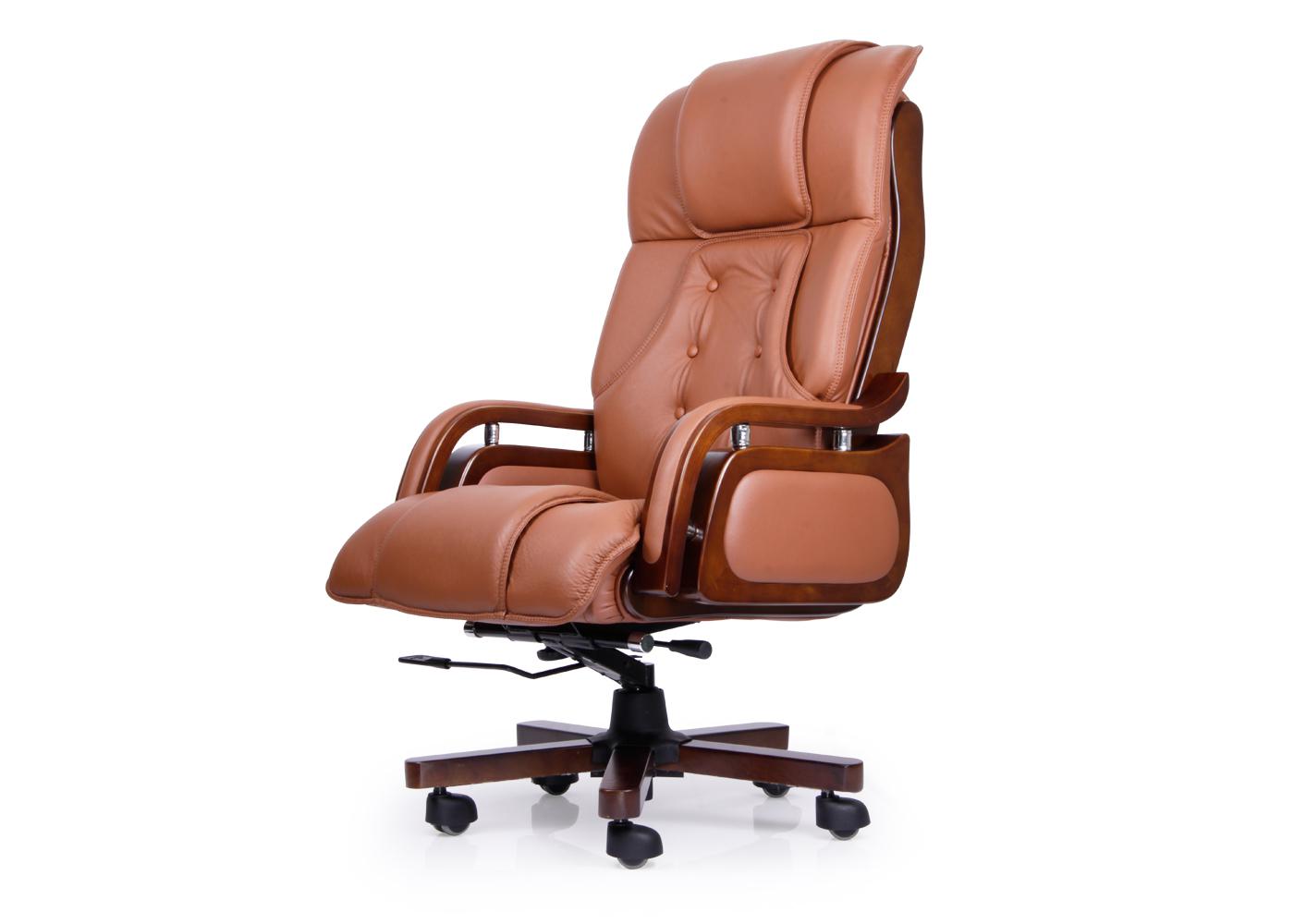 Durian HighBack Leather Chair Brown 673 x 508 x 1270 mm Hot Pressed Plywood Office Chairs_1