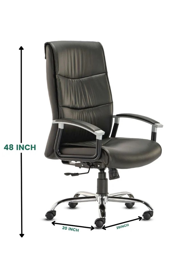 EVIAN Revolving Black 1219 x 660 x 558 mm Wooden Office Chairs_2