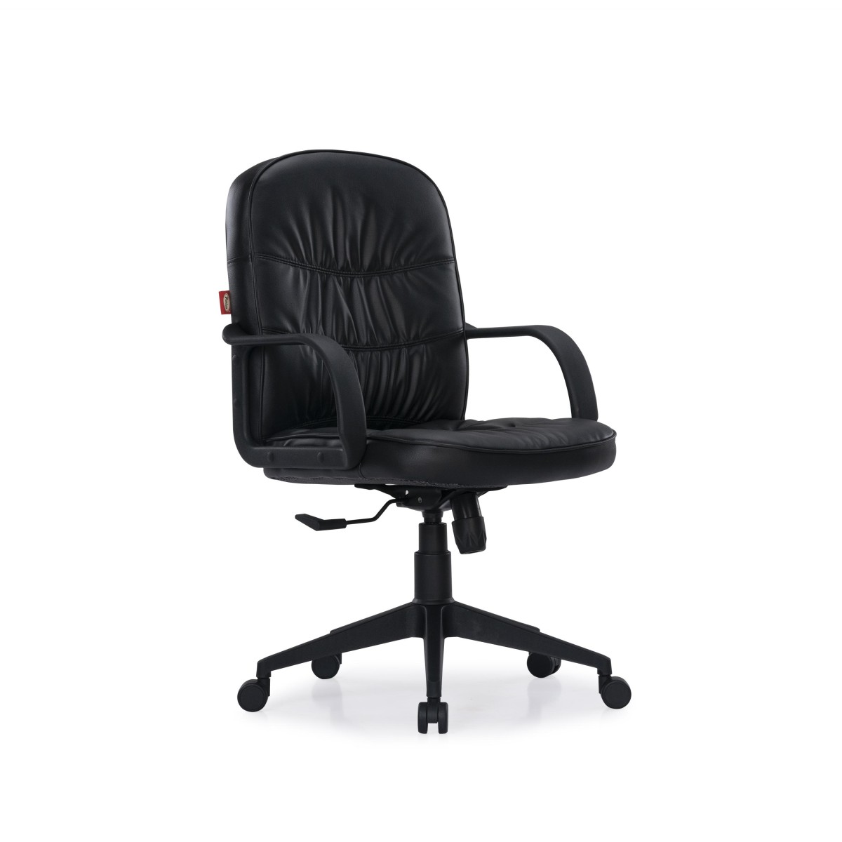 Durian MediumBack Leatherette Chair Black 660 x 525 x 995 mm Hot Pressed Plywood Office Chairs_1