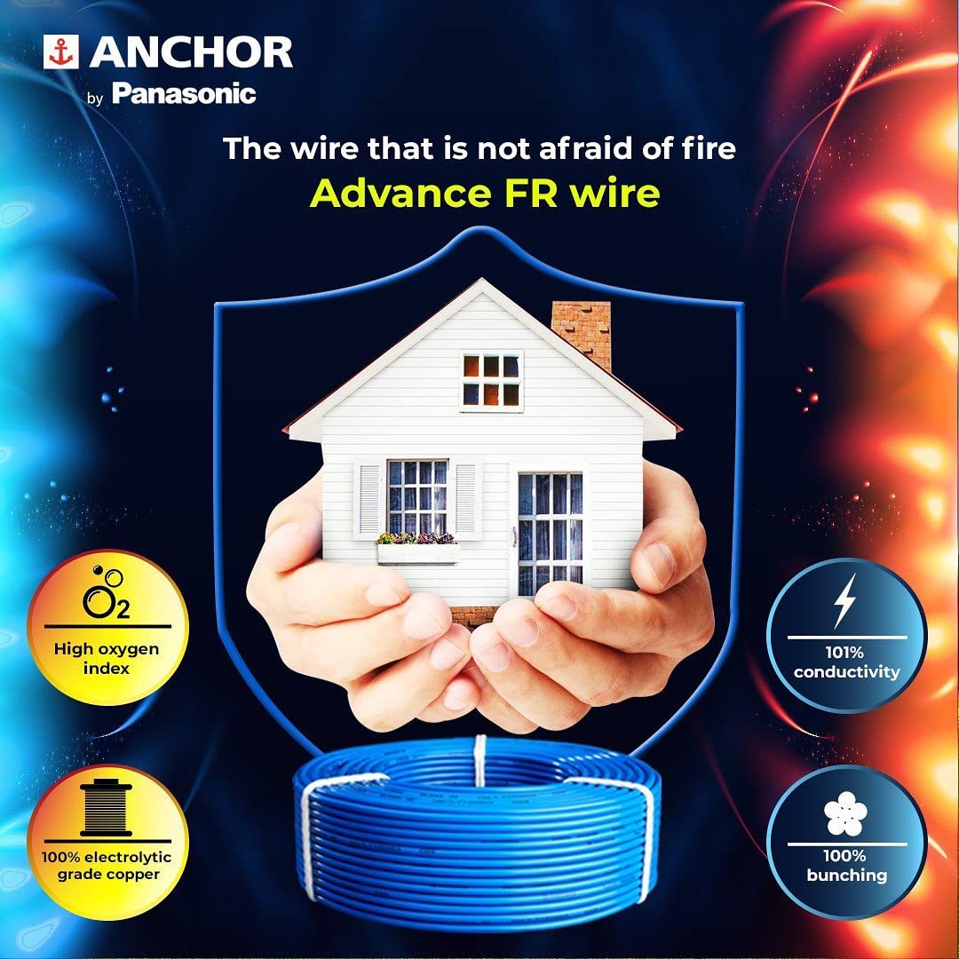 ANCHOR 10 sqmm Advance FR Electric Wire Black 90 m_3