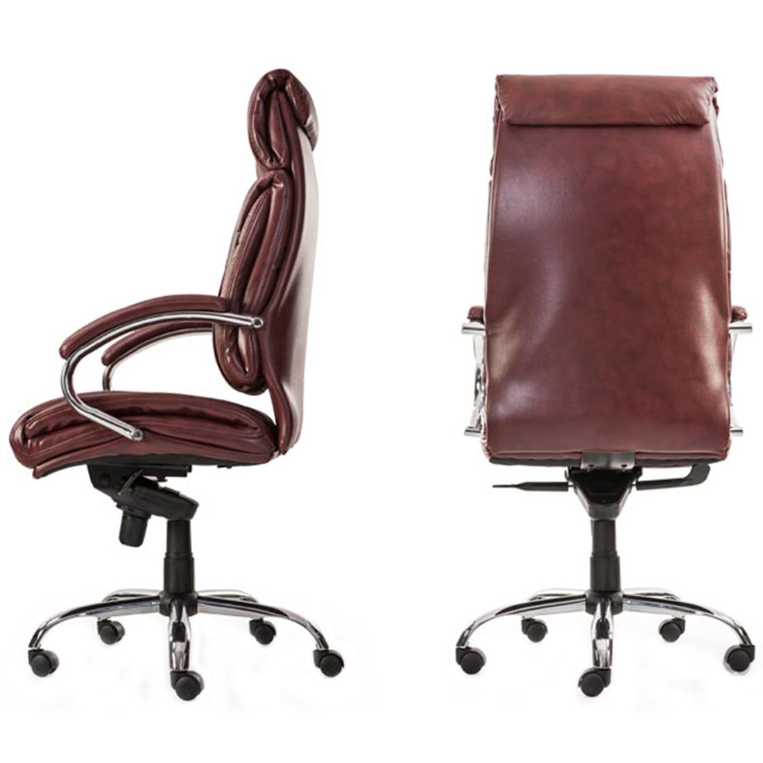 Durian High Back Leather Chair Red - Burgundy 650 x 480 x 1300 mm Hot Pressed Plywood Office Chairs_3