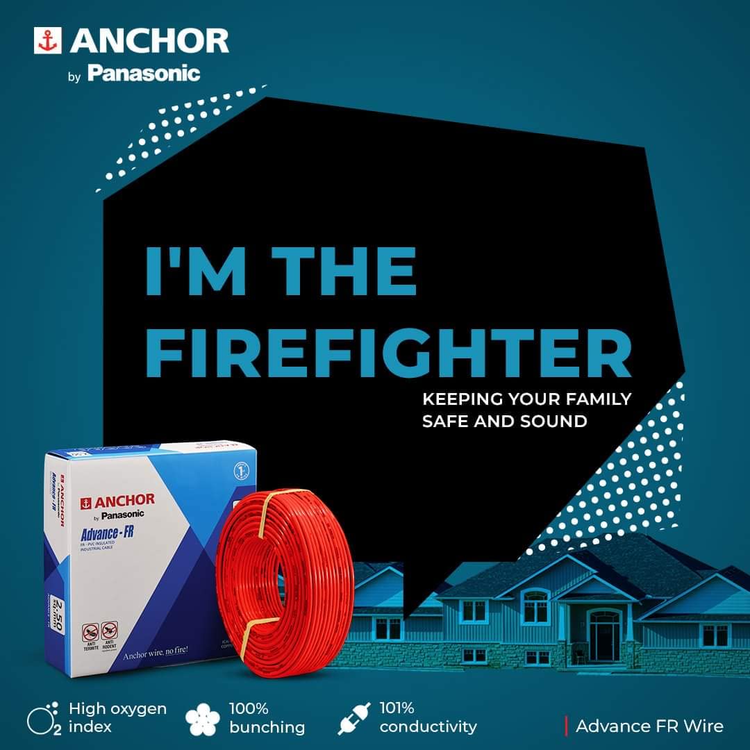 ANCHOR 10 sqmm Advance FR Electric Wire Red 90 m_4