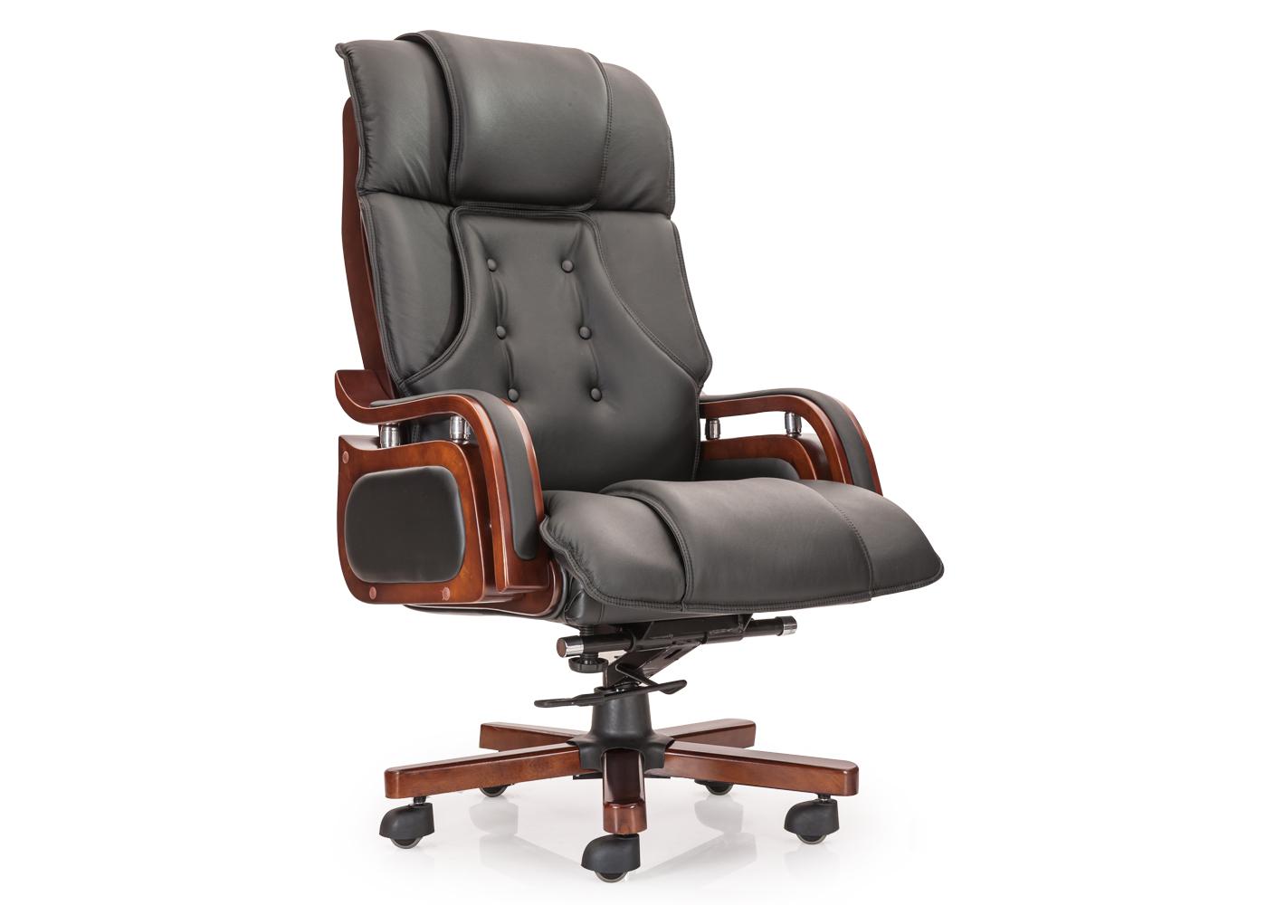 Durian HighBack Leather Chair Black 673 x 508 x 1270 mm Hot Pressed Plywood Office Chairs_2