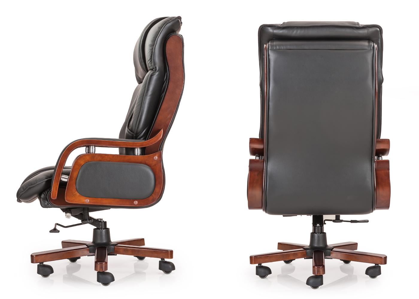 Durian HighBack Leather Chair Black 673 x 508 x 1270 mm Hot Pressed Plywood Office Chairs_3