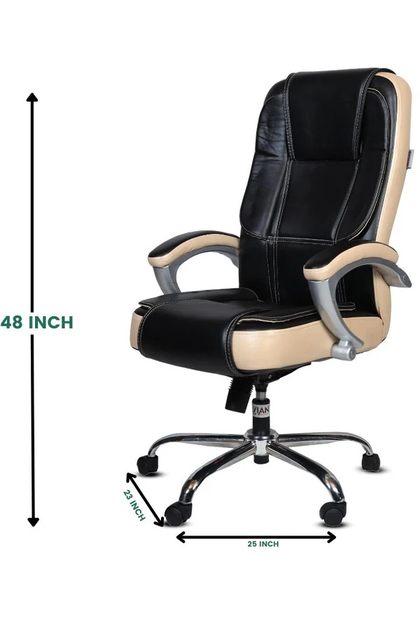 EVIAN Revolving Black 1219 x 660 x 558 mm Metal Office Chairs_2