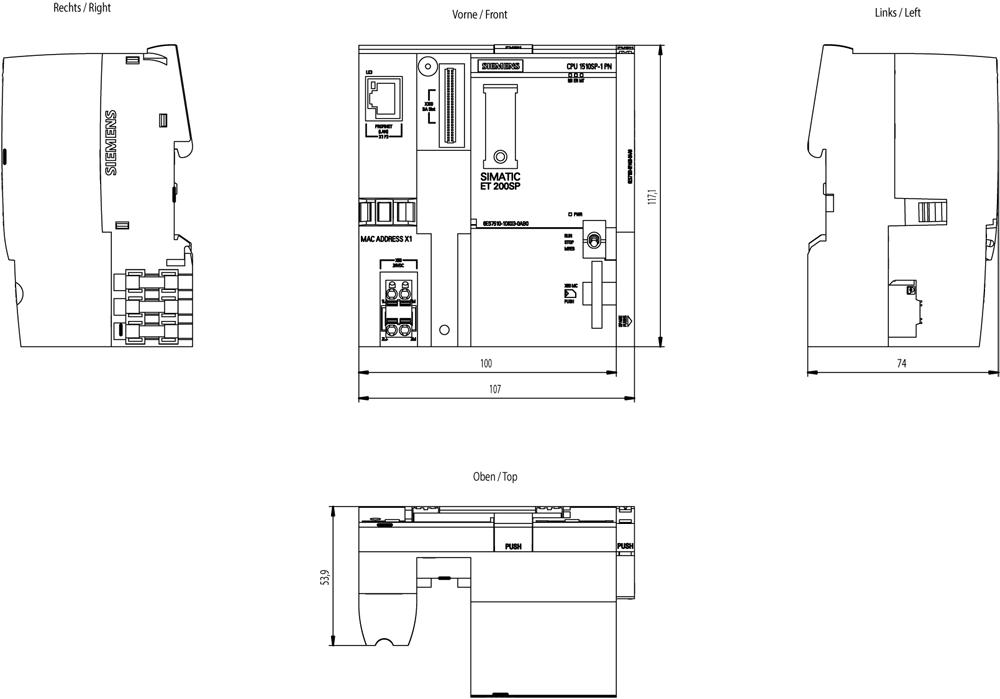 SIEMENS Programmable Logic Controller 6ES75101DK030AB0 24 V_2