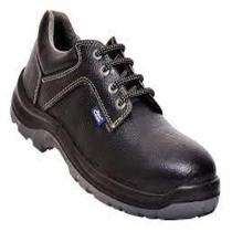 Allen Cooper Leather Steel Toe Safety Shoes Black_0