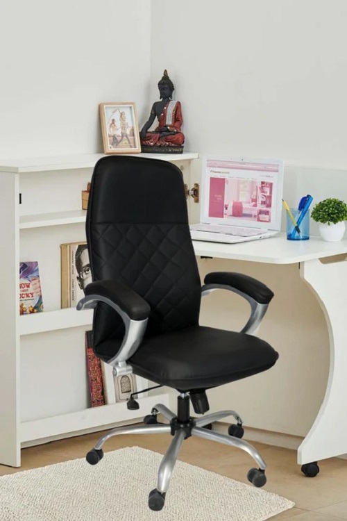 EVIAN Revolving Black 1168 x 609 x  558 mm Metal Office Chairs_2