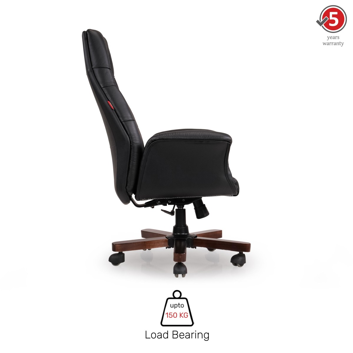 Durian High Back Leather Chair Black 760 x 670 x 1330 mm Hot Pressed Plywood Office Chairs_2