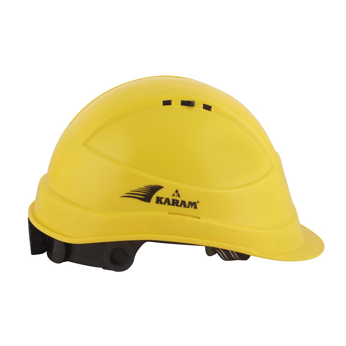 Karam Polypropylene Copolymer Lemon Yellow Air Ventilated Safety Helmets PN542_2