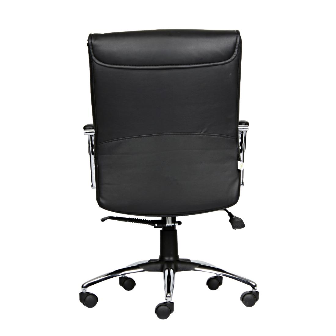 Durian Low Back Leatherette Chair Black 660 x 620 x 1105 mm Hot Pressed Plywood Office Chairs_1