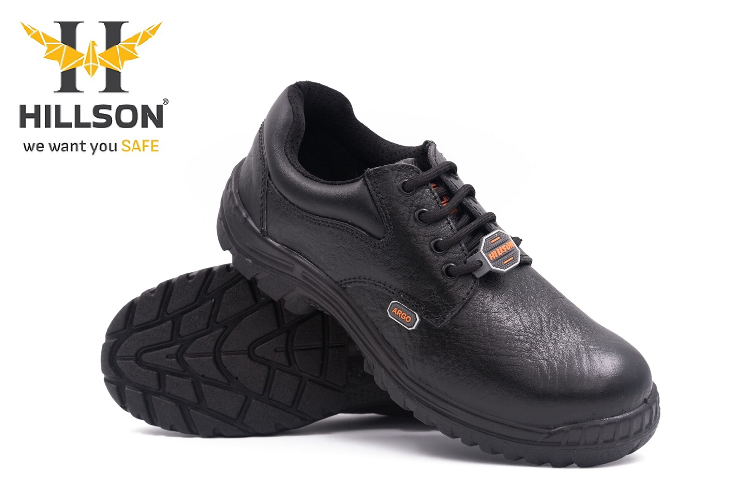 Hillson Argo Leather Steel Toe Safety Shoes Black_1