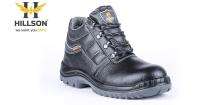 Hillson Mirage Buff Leather Steel Toe Safety Shoes Black_0