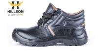 Hillson Apache Genuine Grain Leather Steel Toe Safety Shoes Black_0