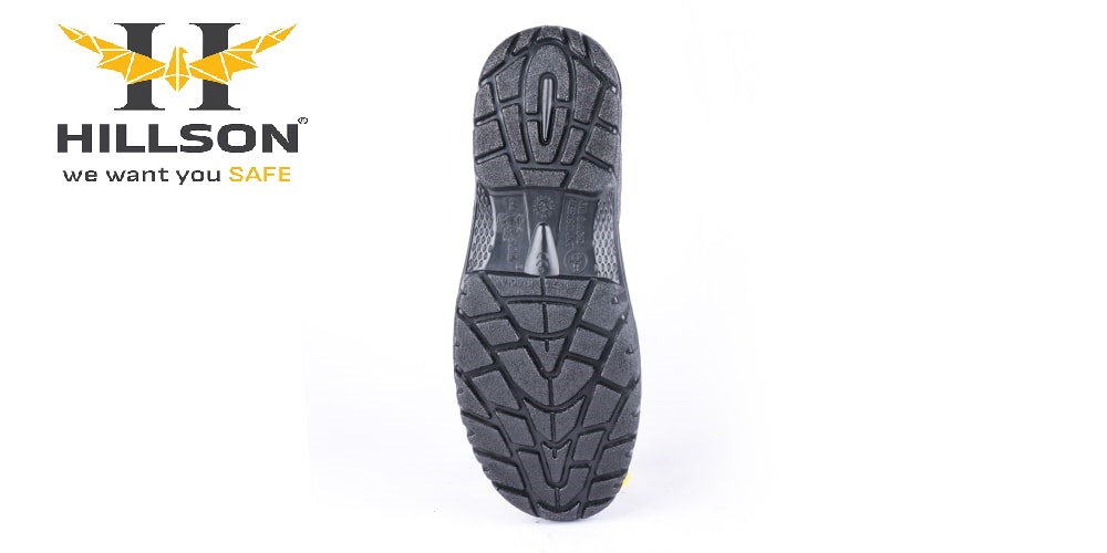 Hillson Jaguar Buff Leather Steel Toe Safety Shoes Black_3