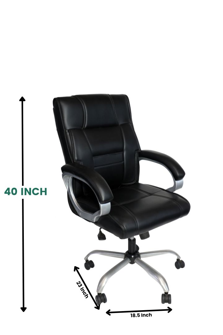EVIAN Staff Black 1016 x 584 x 469 mm Wooden Office Chairs_2