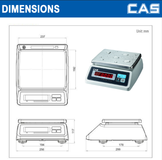 CAS Table Top Electronics Weighing Scale 30 kg SWII-EWR_1