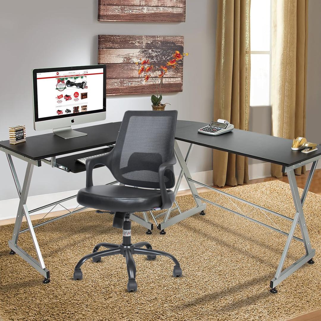 EVIAN Staff Chair Black 914 x 558 x 508 mm PU Office Chairs_2