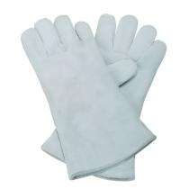 Heat Resistant Half Hand Leather Safety Gloves 14 inch_0