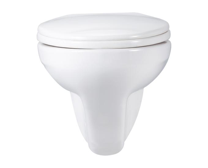 CERA EWC with Seat Cover and Flush Carat With Built-in Jet Wall Mounted_2