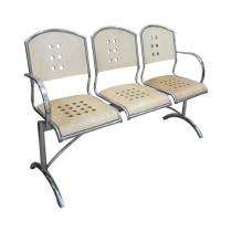 ACME AWS 006 3 Seater Waiting Bench Stainless Steel and Wood 1450 x 500 x 450 mm_0