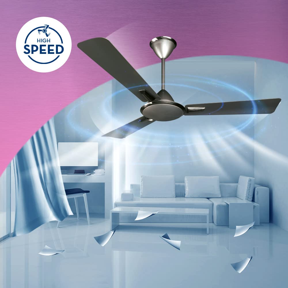 Crompton Aura Prime Antidust 1200 mm 3 Blades 55 W Titanium Effect Ceiling Fans_1