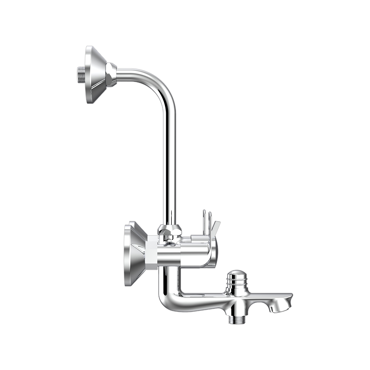 R.N. Chrome Plated 3 in 1 Wall Mixer With L-Bend Faucet RNSOP24G20_1