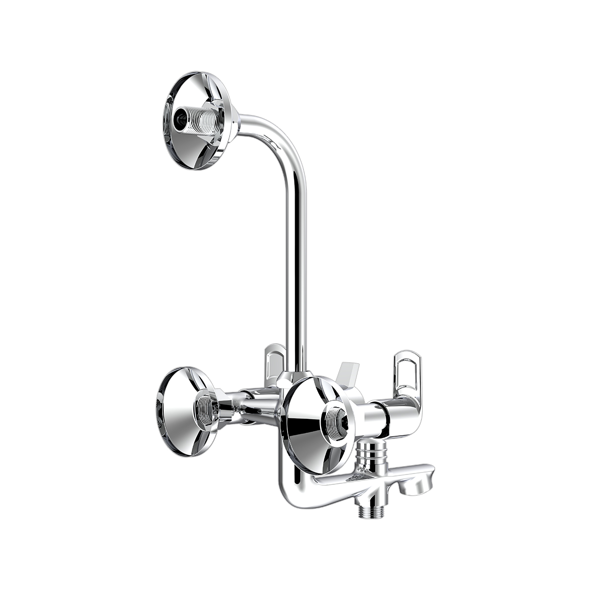 R.N. Chrome Plated 3 in 1 Wall Mixer With L-Bend Faucet RNSOP24G20_2