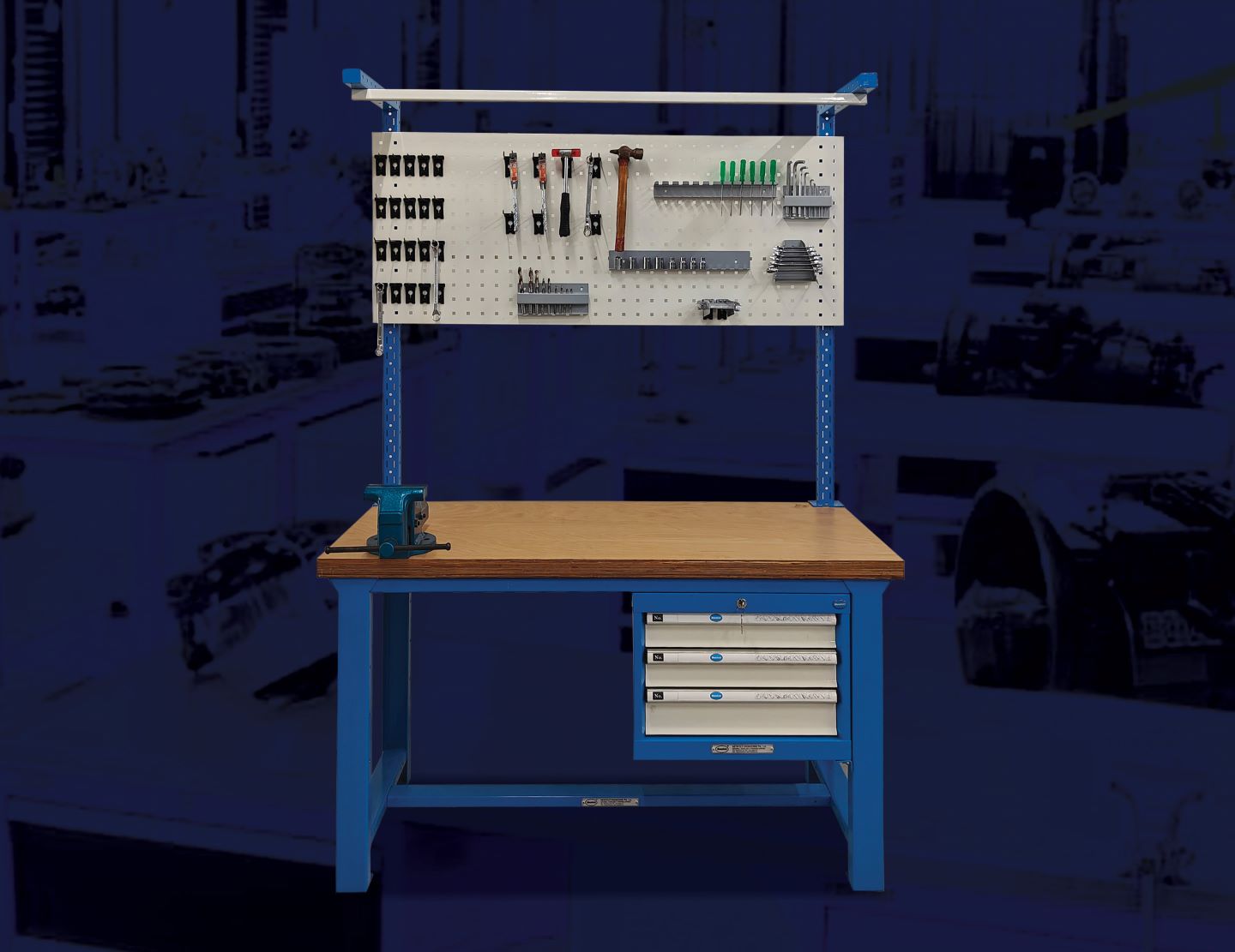 METAFOLD Industrial Work Bench Mild Steel Rectangular 200 kg 5 x 3 x 2.5 ft_2