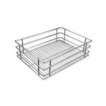 Ebco Stainless Steel Rectangular Basket Kitchen Storage Organiser 10 x 30 x 25 inch_0