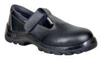 Zain TINY Buff Barton Genuine Leather Steel Toe Safety Shoes Black_0
