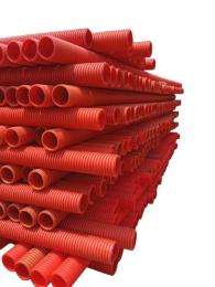 TELEMEP 150 mm Double Wall Corrugated Pipe 6 m 450 N 1.3 mm_0