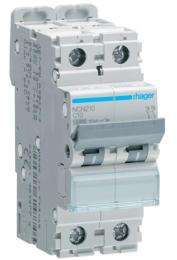 Hager h3 NCN210N Double Pole 10 A C Curve MCB_0