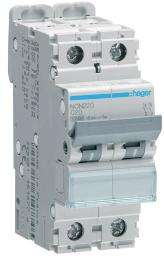 Hager h3 NCN220N Double Pole 20 A C Curve MCB_0