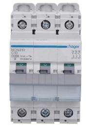 Hager h3 NCN310N Three Pole 10 A C Curve MCB_0