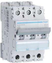 Hager h3 NCN340N Three Pole 40 A C Curve MCB_0