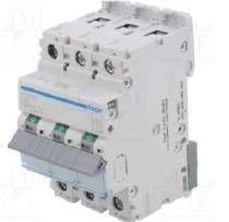 Hager h3 NCN363N Three Pole 63 A C Curve MCB_0