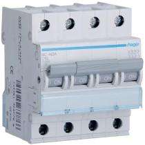 Hager h3 NCN463N Four Pole 63 A C Curve MCB_0