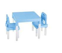 Swagath 2 Seater Plastic Square Kids Table Activity Desk Blue_0