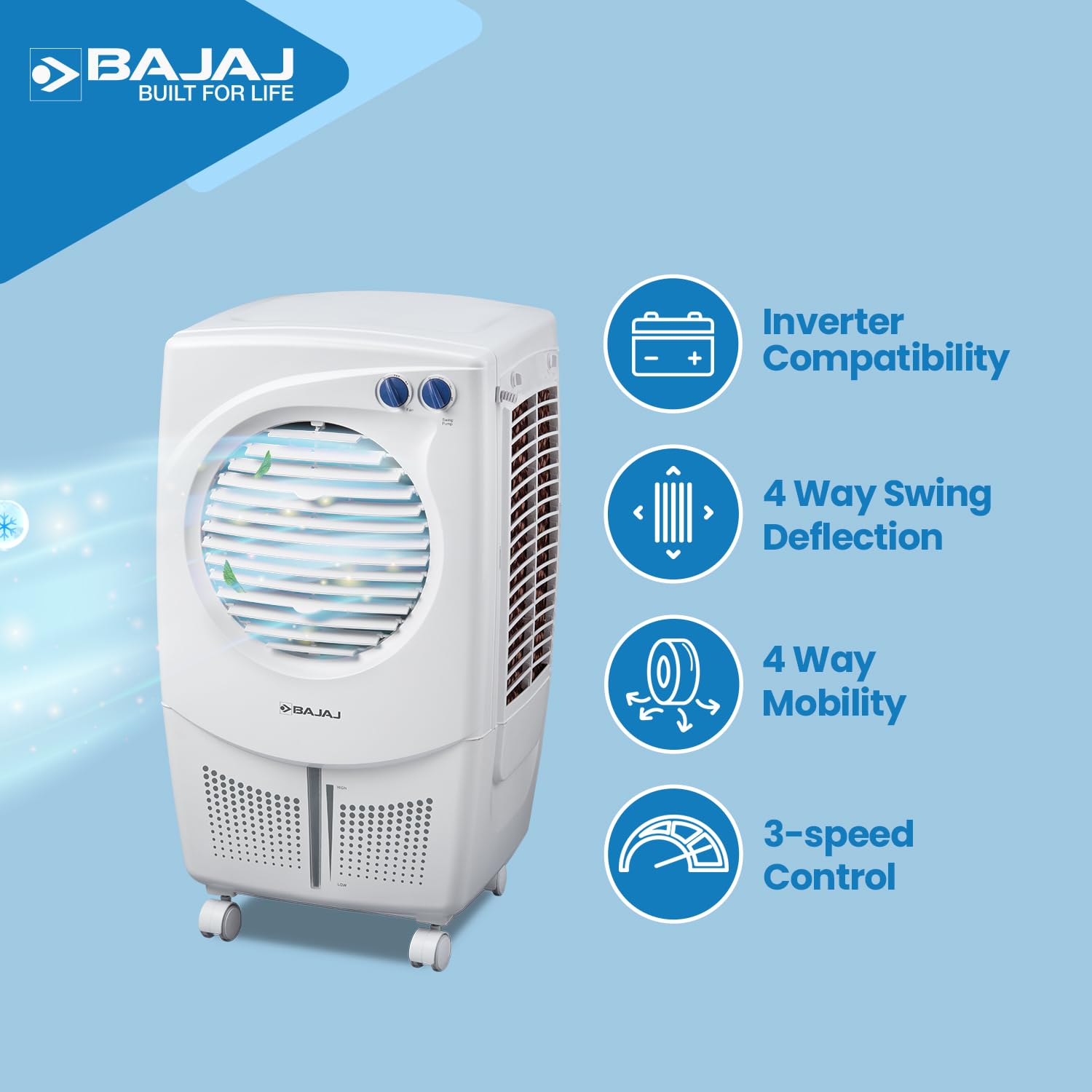 Bajaj Plastic White 25 L Domestic Air Cooler_1
