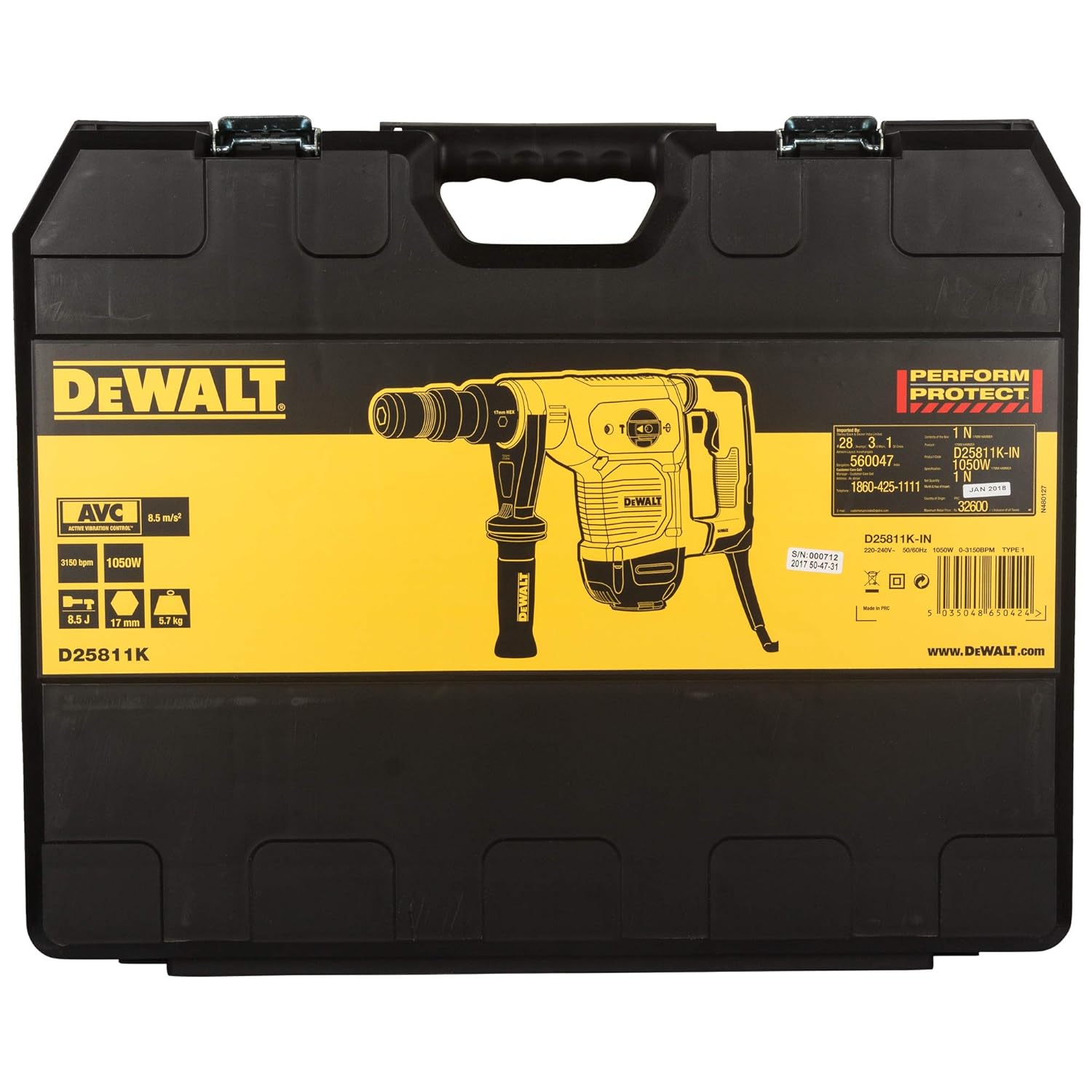 DEWALT D25811K Demolition Hammers 5.7 kg 1100 W 8.5 J 240 V_3
