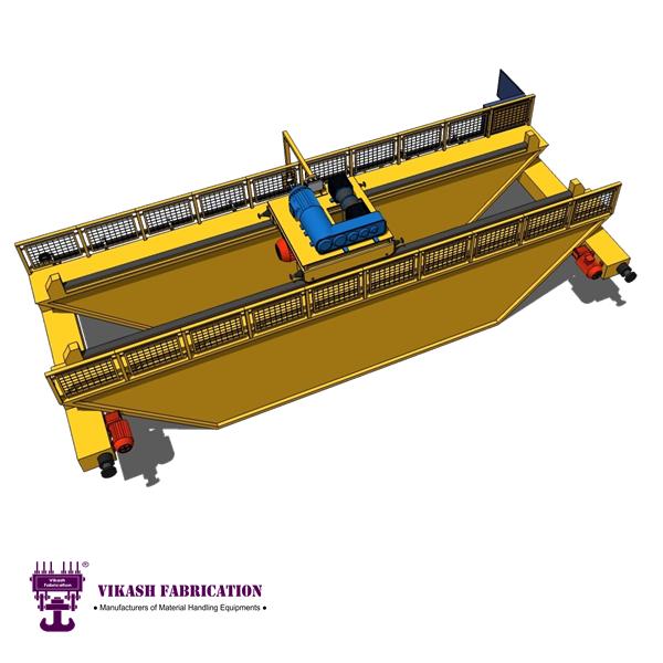 Vikash Fabrication 3 - 100 ton EOT Crane Double Girder Push Button or Remote Control_3